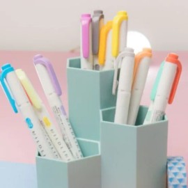 Stationery and Office Supply Highlighter Set Count 10 Count for school, and desk organization, writing planning or paper accessory, Korean Import, Option 2