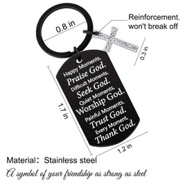 Inspirational Gifts For Christian Women Friends Encouragement Gifts For Women Mom Friend Cross Religious Keychain 1st First Communion Gifts For Girls Bible Gifts For Men Pastor Stocking Stuffers