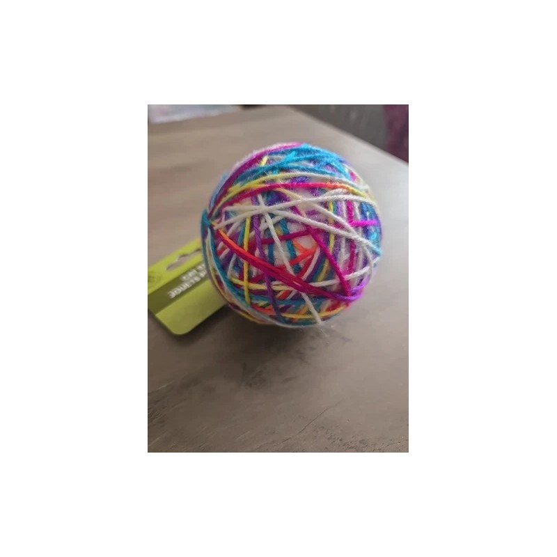 Greenbrier Kennel Club Yarn Ball Cat Toy Multi Color, 3.5