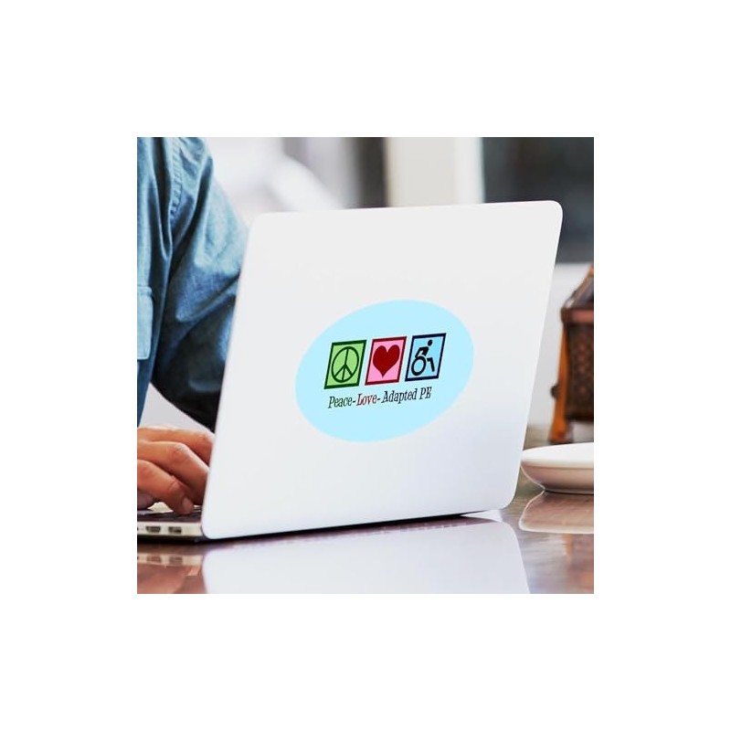 CafePress Adapted PE Teacher Oval Car Bumper Sticker