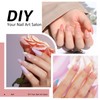 Quaferen Extra Short Nail Tips: 600Pcs Clear Almond Tips Half