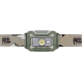 PETZL ARIA 1 RGB, Compact, Durable, Waterproof headlamp with White, red, Green and Blue Modes, 350 lumens, Camo