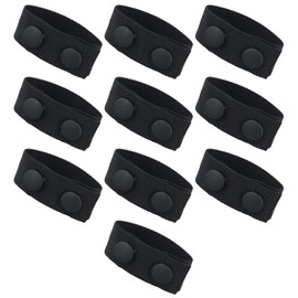 10pcs Belt Keepers for Duty Belt, Nylon Belt Loop Keeper Police Belt Keepers with Double Snaps Fixing Duty Belt Accessories for 2-2.5in Wide Belts Police Law Enforcement Security
