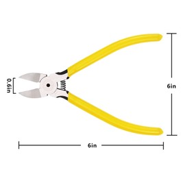 AIPRIDA Wire Cutter Chromium Vanadium Stainless Steel Diagonal Cutting Pliers Micro Flush Cut Side Cutters, 6 Inch (Wire Cutter 6 Inch)