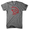 Men's Dodge Hellcat Triblend T-Shirt, Made in Detroit (XL) Grey
