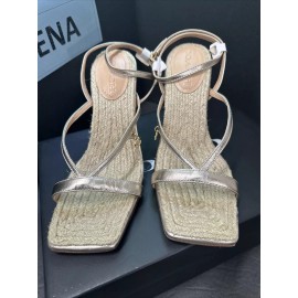 Coach Kaia Metallic High Heel Sandal-Platinu
