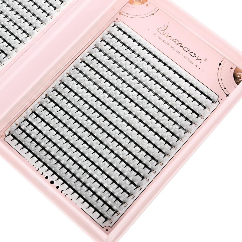 Lunamoon Volume Eyelashes, Prefabricated Fan Eyelashes, 10D Volume, Premade Fans