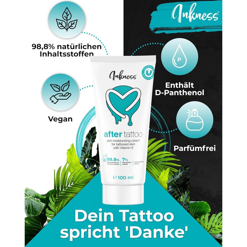 Inkness® After Tattoo (100ml) - Pflege für tätowierte Haut mit