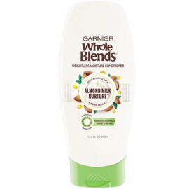 Garnier Whole Blends Nurturing Almond Milk and Agave Extract Weightless Moisture Conditioner for Normal to Dry Hair, Paraben Free, 12.5 fl oz