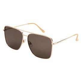 French Connection Women's Coralie Sunglasses, Gold, 62 mm