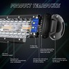SLARY 12 Inch 72W LED Light Bar White/Amber Flasing Strobe
