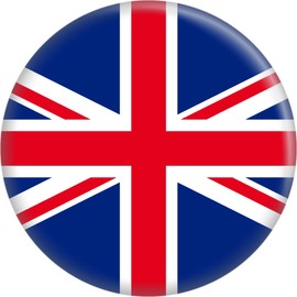 Square Deal Recordings & Supplies British Flag - 1.25" Round Button