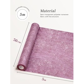 HEETA Sizoweb Table Runner, Pink, Modern Table Runner, Can be Cut to Size, for Table Decoration, Party Decoration for Birthday, Wedding, Festive Decoration, 30 cm x 5 m