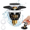 Tapón Universal Fregadero de Baño, 99% Aptos (27-41mm)（Negro）