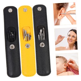Beavorty 3Sets Portable Ear Cleaning Tool of Removal Kit for Family and Travel Lightweight with Storage Bag