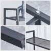 HC.LIFE Librero Organizador Minimalista Acero Carbono De 4 Niveles