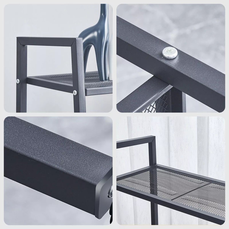 HC.LIFE Librero Organizador Minimalista Acero Carbono De 4 Niveles