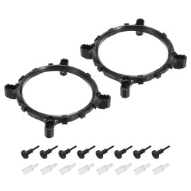 PATIKIL CPU Cooling Bracket Heatsink Bracket Cooling Mounting Sheet Plate Black Round Shape with 8 Screws for 775 1155 1366 CPU PC Heatsink Fan Pack of 2