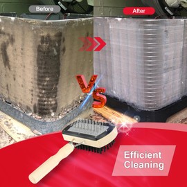 Atader Coil Cleaner Brush for AC, Double Sided Air Conditioner Coil Cleaning Brush for HVAC Evaporator Condenser Fin, Easy to Use Effectively Cleaning