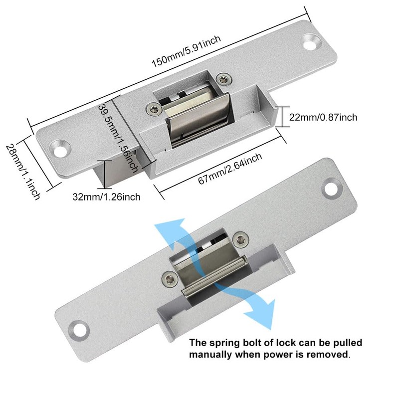 YiToo WiFi Tuya Access Control Fail-Safe Electric Strike Door Lock