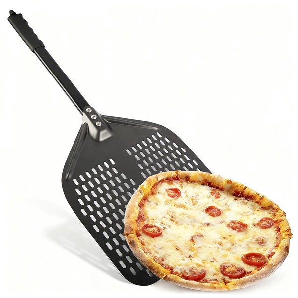 YALONG Pizza Peel, 12 Inch Non-Stick Pizza Paddle, Detachable Aluminum