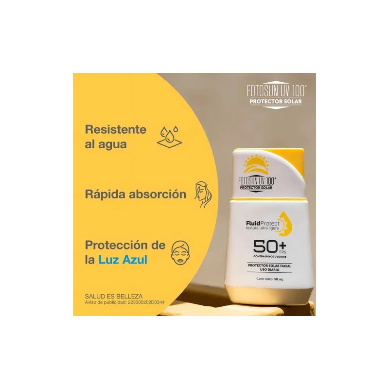 Fotosun Uv 100 Protector Solar 50 Fps Kit Fluid Adaptive