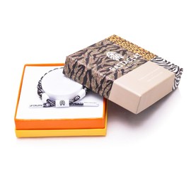 Rastaclat Bracelet for Men and Women - Grazed Bite Black/White Braided Bracelet | Adjustable Stackable & Braided by Hand (Small/Medium)