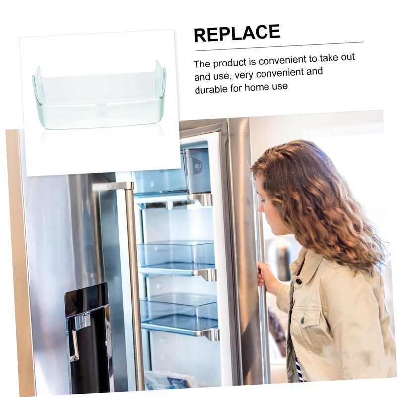 SHINEOFI Detachable Fridge Side Door Organizer Transparent Storage Box for