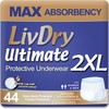 LivDry LivDry Ultimate XXL Adult Incontinence Underwear, High Absorbency, Leak