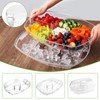 IVYHOME 3-Tier Chilled Serving Tray with Lid, 15" Fruit Ice