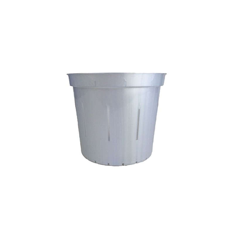 4" Slotted Clear Orchid Pots - 3 Pack (White Pearl)