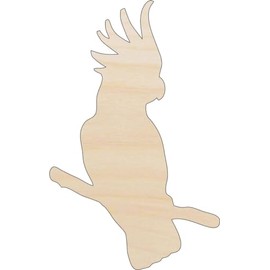 Bird Cockatoo - Laser Cut Out Unfinished Wood Craft Shape BRD182 9" / 1/4" thick