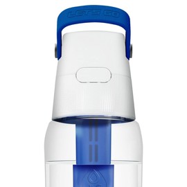 DAFI Solid Water Bottle with Filter and Straw, 0.5 L, Blue, Water Bottle with Water Filter, BPA-Free, Sports Bottle with Filtered Water for Travel, Filter Bottle Outdoor + Activated Carbon Filter