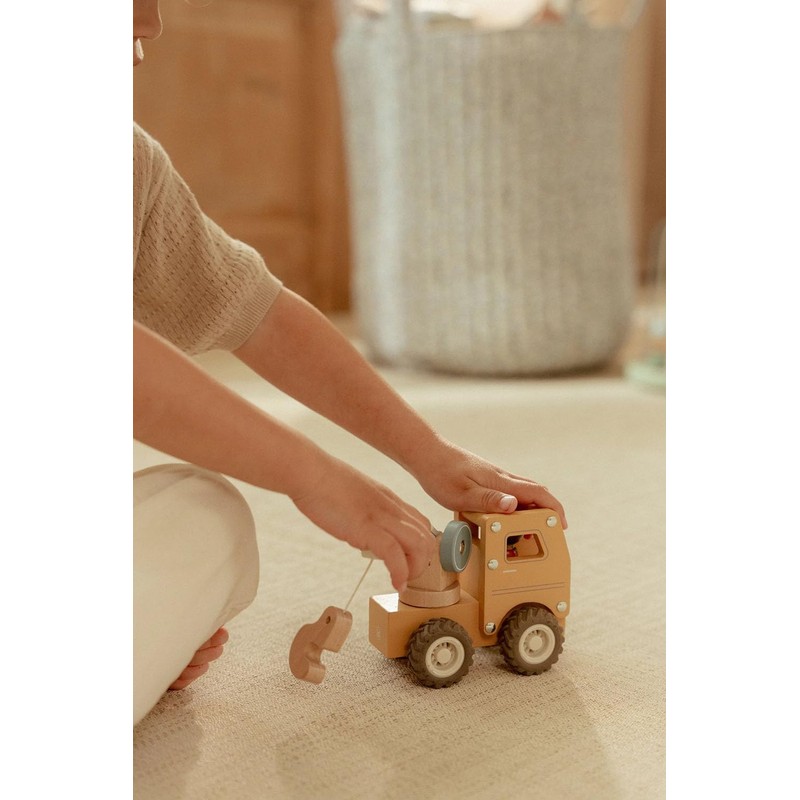 Little Dutch 2530 Wooden Car Crane - Yellow