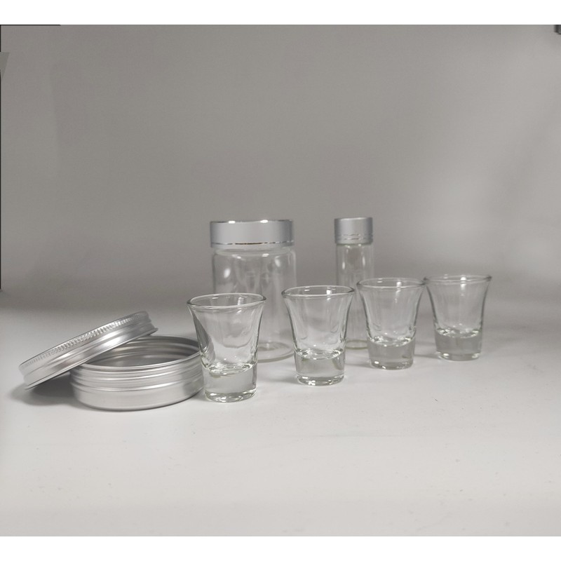 SruiSwei Portable Communion Service Set With 4 Cups,Juice Bottle,Anointing Oil