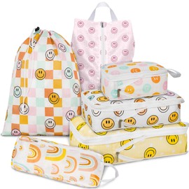 beautype 6 Set Compression Packing Cubes Compressed Storage Bags for Carry on Suitcases Packaging Luggage Bags Organizers for Travel