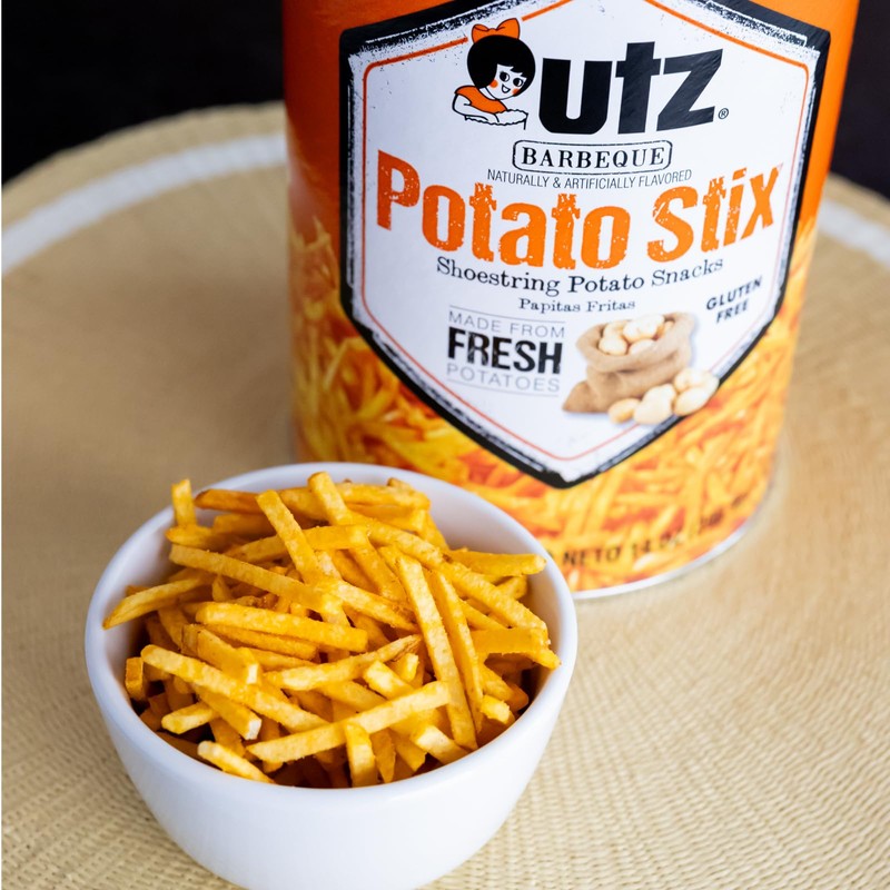 Utz Potato Stix, BBQ Flavor, 14 oz Canister