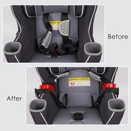 Car Seat Strap Organizer Clip – Keep Harness Straps Neat & Easily Accessible – Prevents Twisting & Tangling – Universal Fit for Infant, Toddler, and Booster Seats – Quick Installation, 2 Pack (Red)