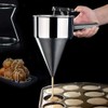 MyLifeUNIT Stainless Steel Pancake Batter Dispenser, Funnel Dispenser with Stand