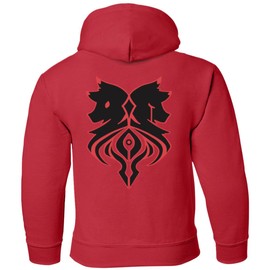 Aaron Lycan Hoodie for Kids and Youth - Back side (as1, alpha, l, regular, Red)