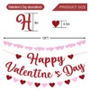 10 Feet Glitter Happy Valentine's Day Banner, No DIY Red