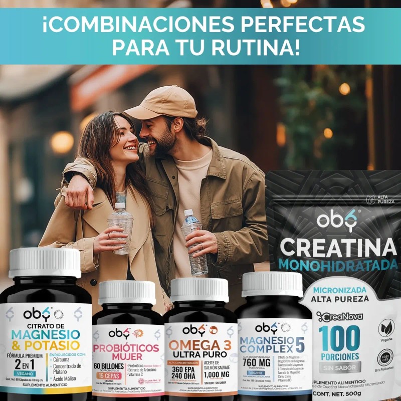 Citrato Magnesio + Citrato Potasio 60 Caps Oby