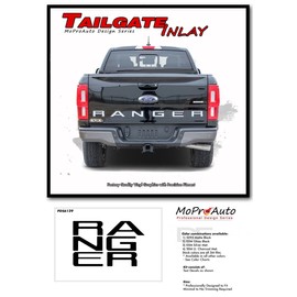 Original Ranger Tailgate Letters : Compatible with 2019-2023 Ford Ranger Tailgate Decals Name Vinyl Graphics (Fits as Shown) (05 Silver Metallic – Wet Install)