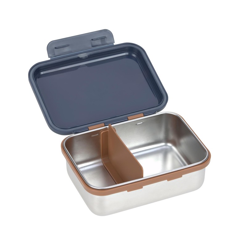 LÄSSIG Children’s Lunch Box, Stainless Steel Breakfast Box, Sustainable, for