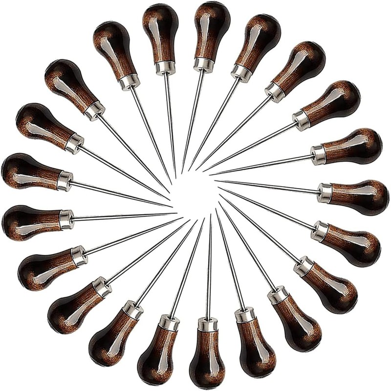 4 Pcs Awl Tool, Bradawl Tool for Wood, Handwork Sewing