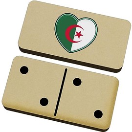 'Algeria Flag Heart' Domino Set & Box (DM00037385)