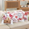EZVING 16 x 16 Valentines Day Red Pillow Covers Two
