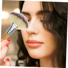 Baluue 2pcs Face Makeup Brush Set for Loose Powder Setting Powder Blush Highlighting Women's Makeup Tools Material Easy to Use