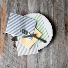 Vietri Papersoft Napkins Capri Linen Dinner Napkins (Pack of 20) - Decorative and Eco-Friendly Party Supplies