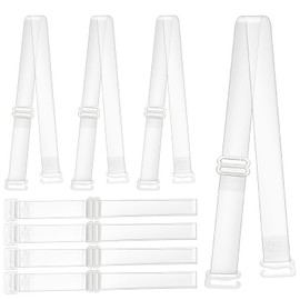 Multifunctional Clear Straps - 4 Pairs Invisible, Non-slip, 15mm TPU Shoulder Straps for Women and Girls - Adjustable Replacement for Strapless Bras
